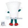 Adult Cartoon White Coffee Cup Mascot Costume