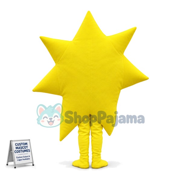 Yellow Seven-pointed Star Mascot Costume