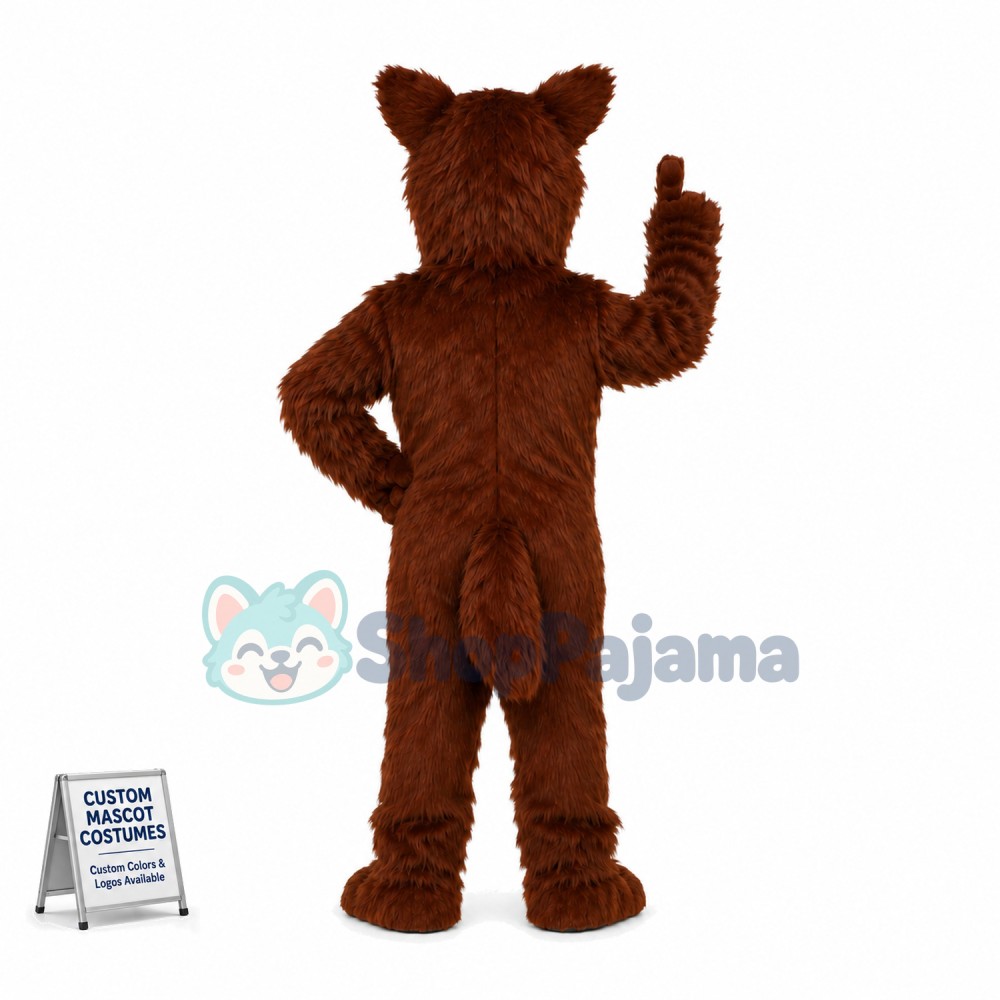 Alert Brown Hound Mascot Costume