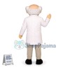 Knowledgeable Old Bald Expert Mascot Costume