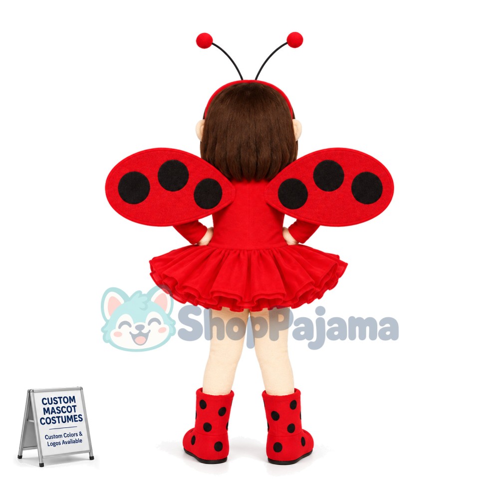 Beautiful Little Girl Wearing Butterfly Wings Mascot Costume