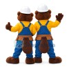 Architect Beaver Couple Mascot Costume