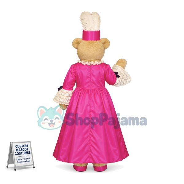 Bear In The Palace Lace Dress Mascot Costume