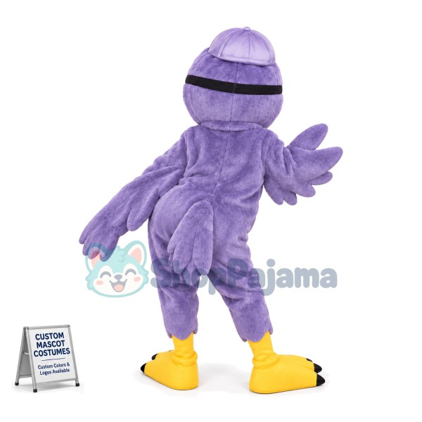 The Proud Purple Bird Mascot Costume
