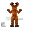 Warm Christmas Elk With Red Nose Mascot Costume