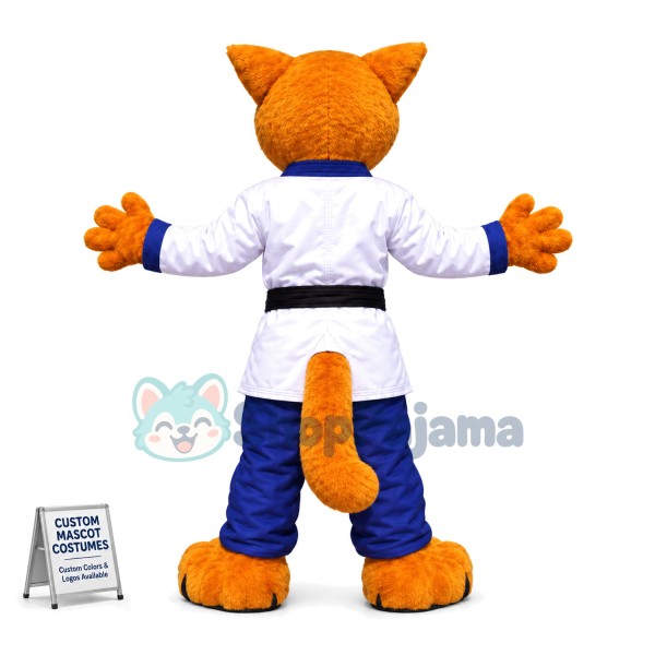 Taekwondo Coach Tiger Mascot Costume