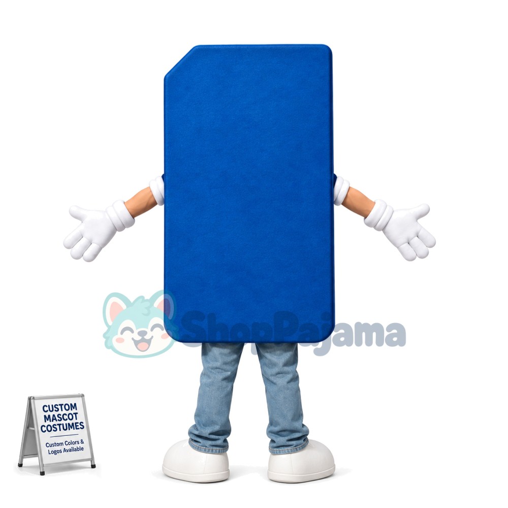 Blue Cartoon Hard Disk Mascot Costume