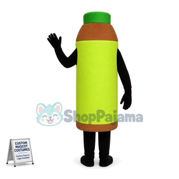 Big Bottle of Sea Buckthorn Juice Mascot Costume