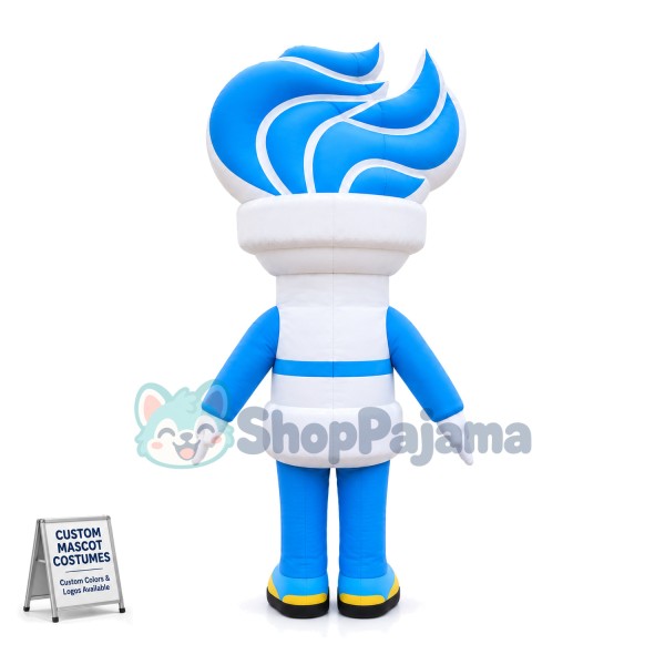 Inflatable Blue Torch Mascot Costume
