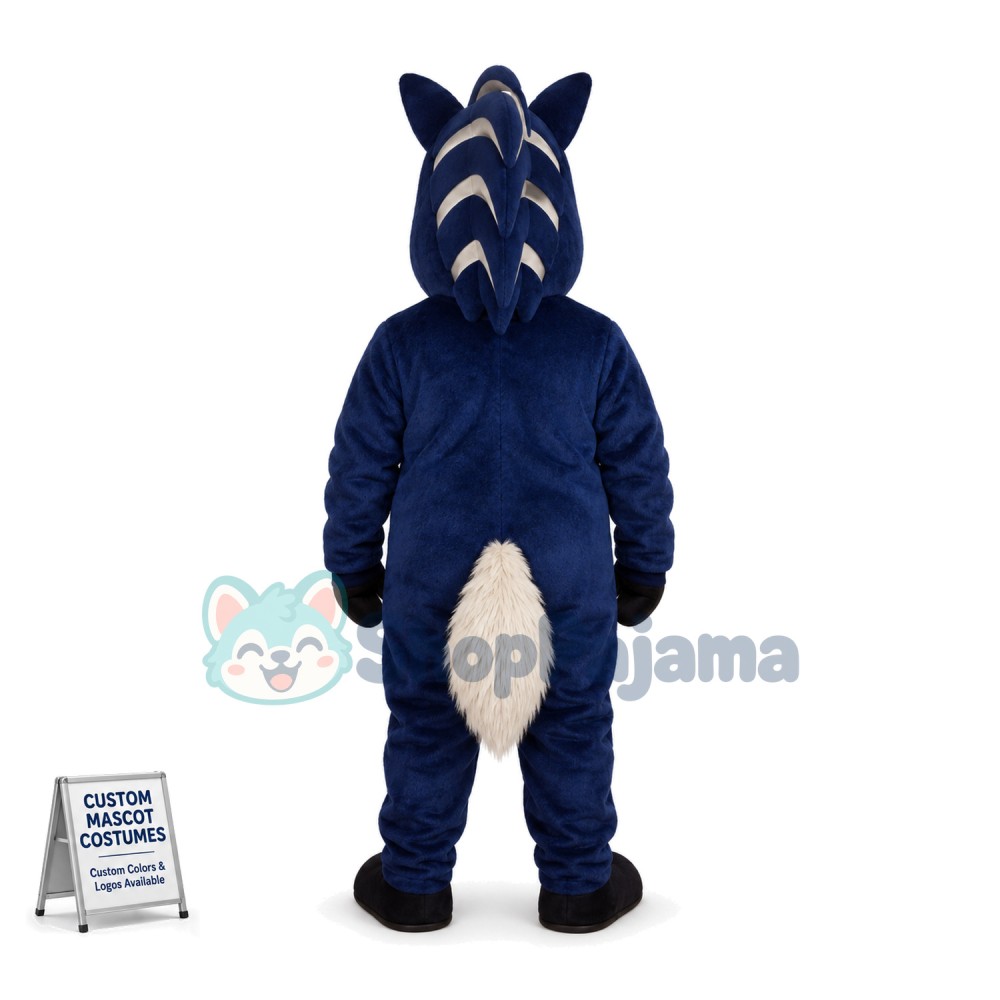 The Invincible Blue War Horse Mascot Costume