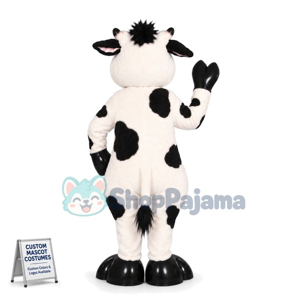 The Cow With Tag Necklace Mascot Costume