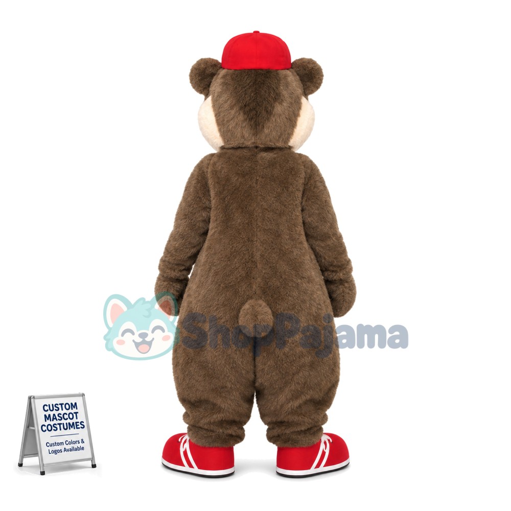 Referee Bear With Whistle Mascot Costume