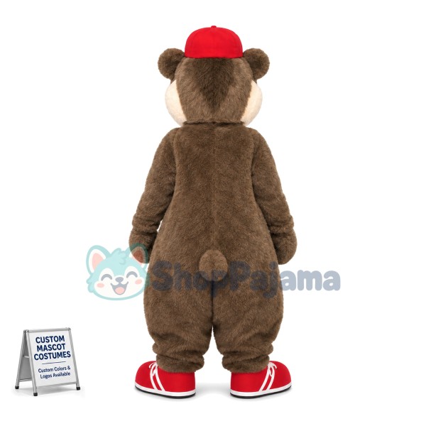 Referee Bear With Whistle Mascot Costume