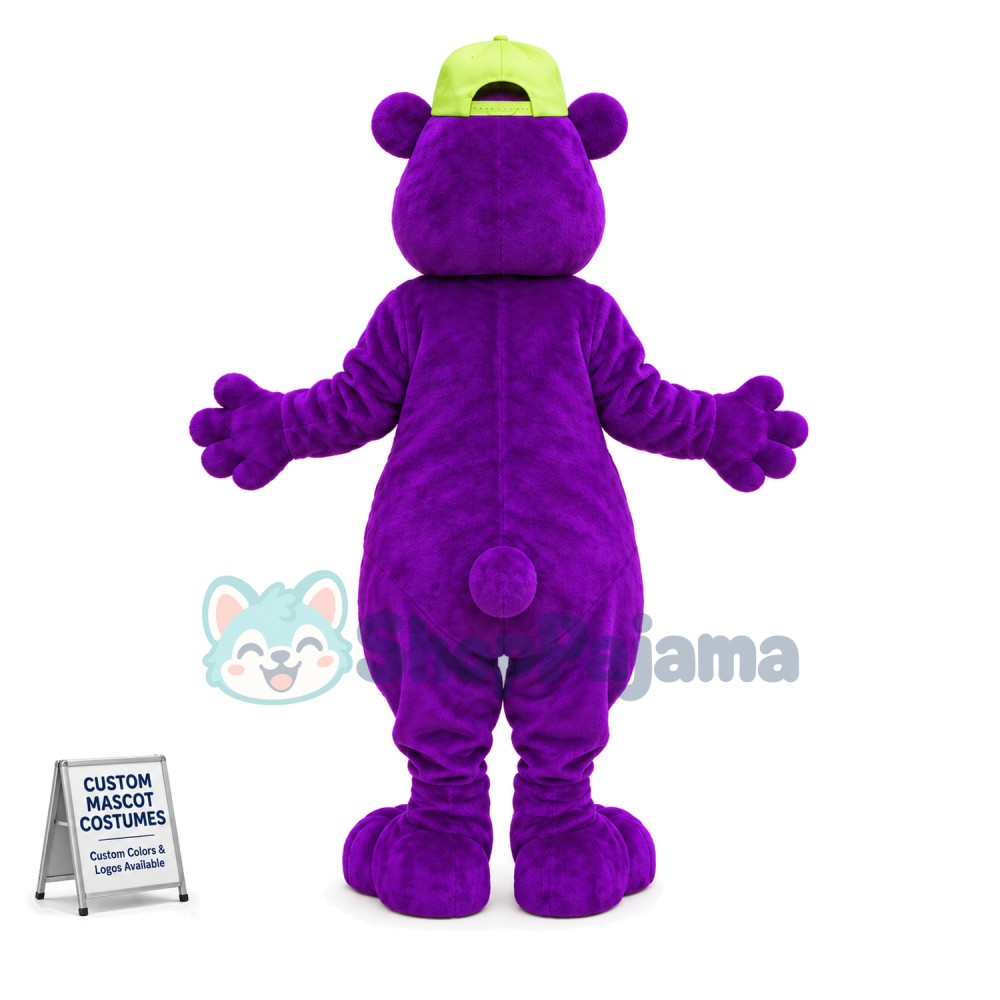 Whole Purple Bear Adult Mascot Costume