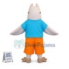 White Shortsighted Owl Mascot Costume