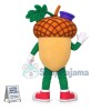 Big Mushroom With Leaves Mascot Costume
