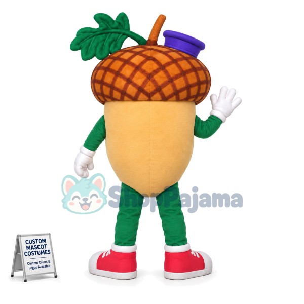 Big Mushroom With Leaves Mascot Costume