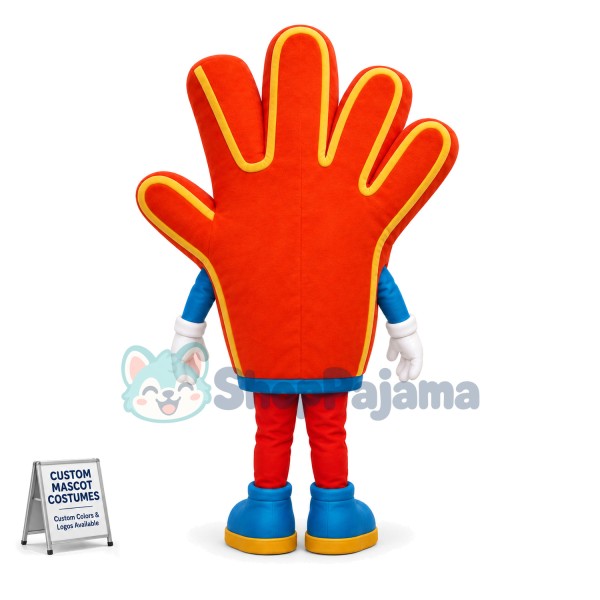 Open Cartoon Red Palm Mascot Costume