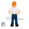Foreign Bodybuilder With Blonde Hair Mascot Costume