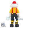 White Tiger Engineer In Hard Hat Mascot Costume