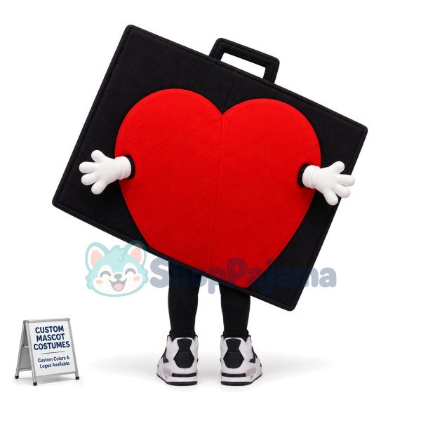 Black & Red Briefcase Mascot Costume