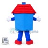 Blue Tiled House In The Woods Mascot Costume
