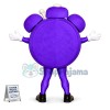 Cartoon Purple Alarm Clock Mascot Costume