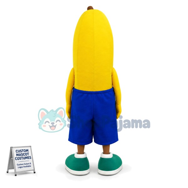 Banana With Blue Shorts Mascot Costume