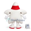 Breathable White Cartoon Star Mascot Costume