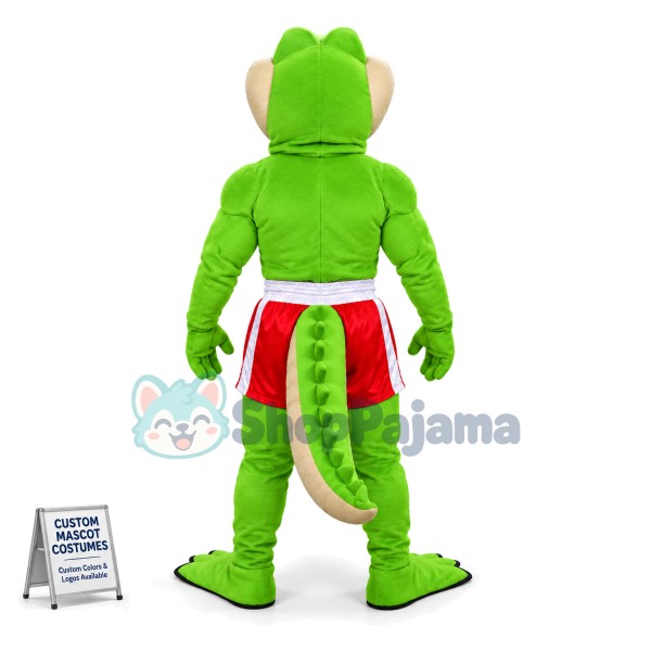 Fighter Green Muscle Snake Mascot Costume