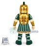 Valorous Warrior In Golden Armor Mascot Costume