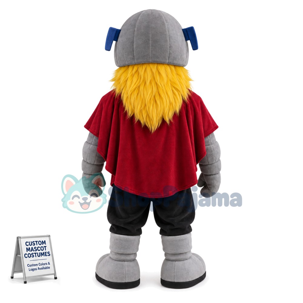Golden Beard Samurai Holding Dart Mascot Costume