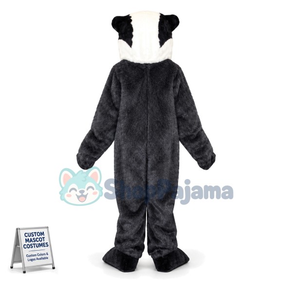 Coward Grey Skunk Mascot Costume