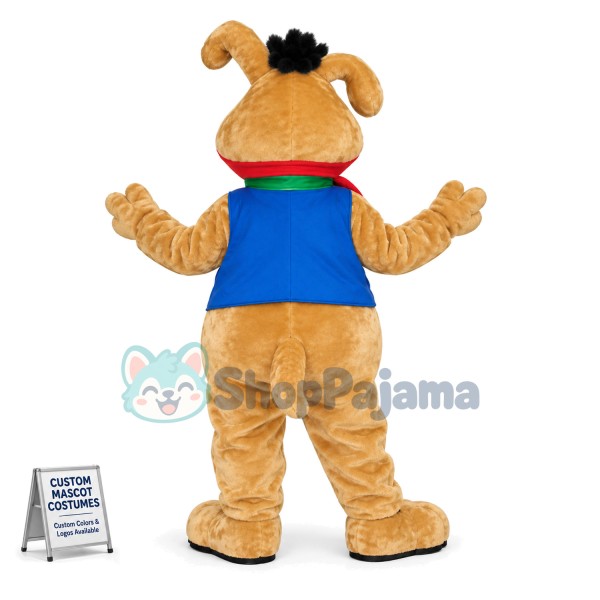 Amiable Dog With Love Shaped Nose Mascot Costume
