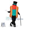Cartoon Gentleman Hot Dog On Crutches Mascot Costume