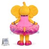 Bright Little Elephant In Lace Tutu Mascot Costume