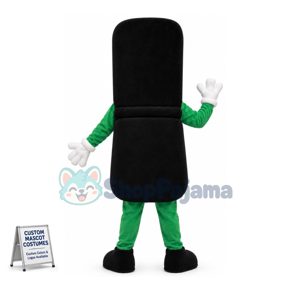 Black Vintage Flip Phone Mascot Costume