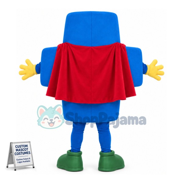 Blue Balance Board Mascot Costume
