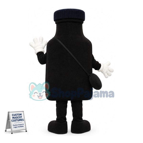 Strange Cartoon Black Bottle Mascot Costume