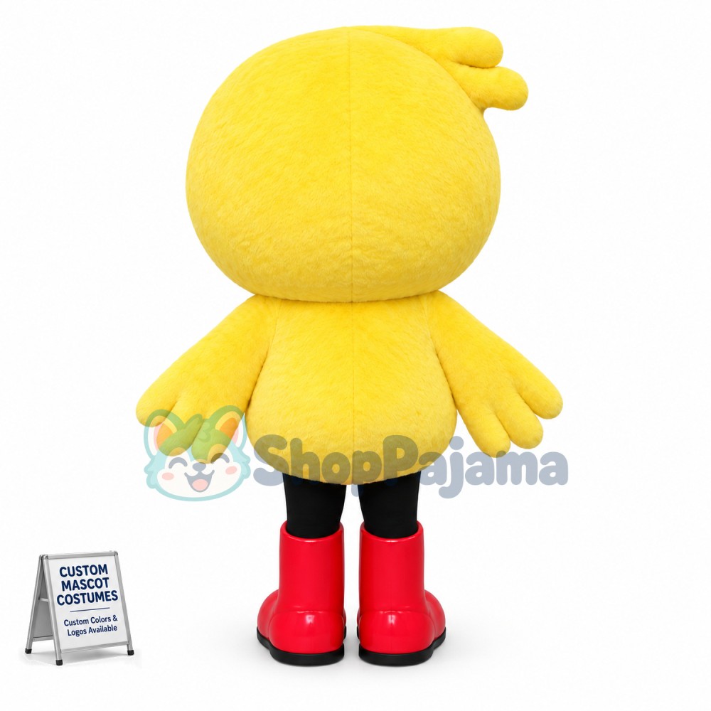 Terrified Yellow Little Bird Mascot Costume