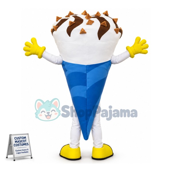 Chocolate Chip Cookie Cone Mascot Costume