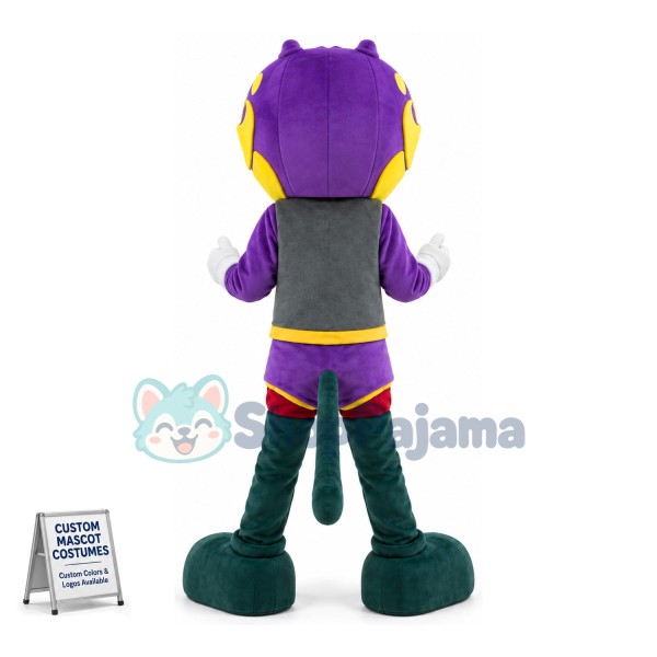 Alien Creature With Detective Helmet Mascot Costume