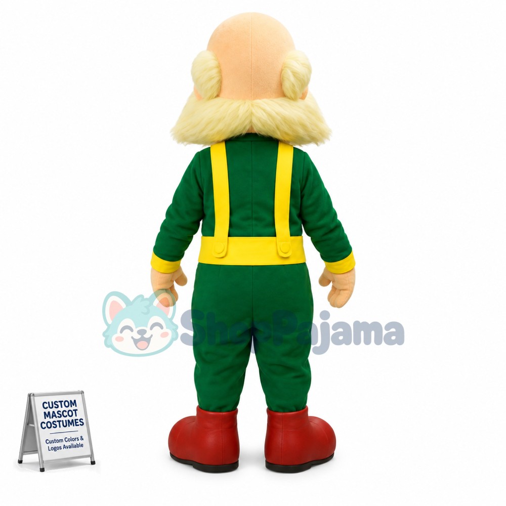 White Bearded Administrator Mascot Costume