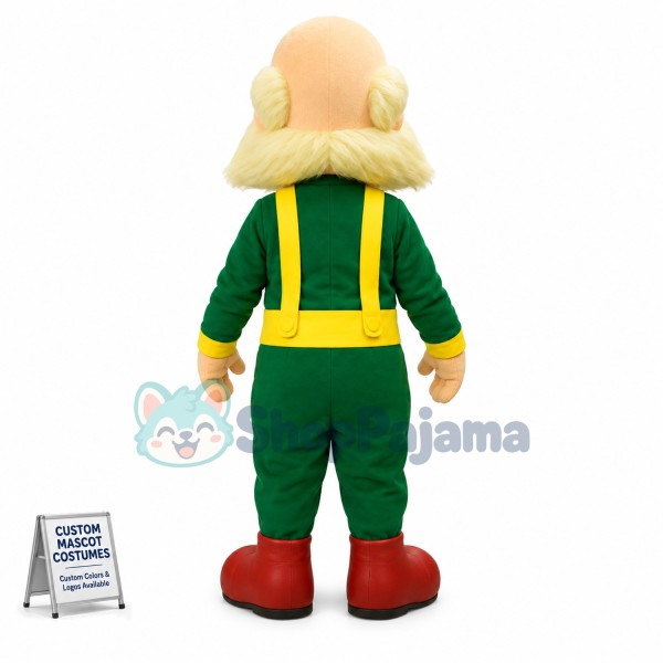 White Bearded Administrator Mascot Costume