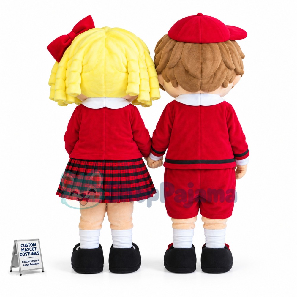 Big Face Baby In The Couple Suit Mascot Costume