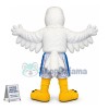 White Soft Eagle With Sports Shorts Mascot Costume