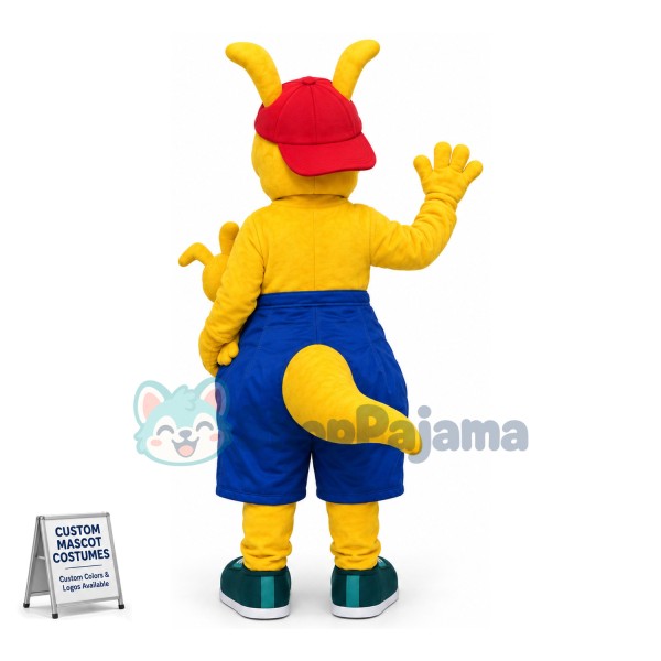 Yellow Kangaroo Mother Mascot Costume