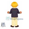 Blond Big Mouth Boy Mascot Costume
