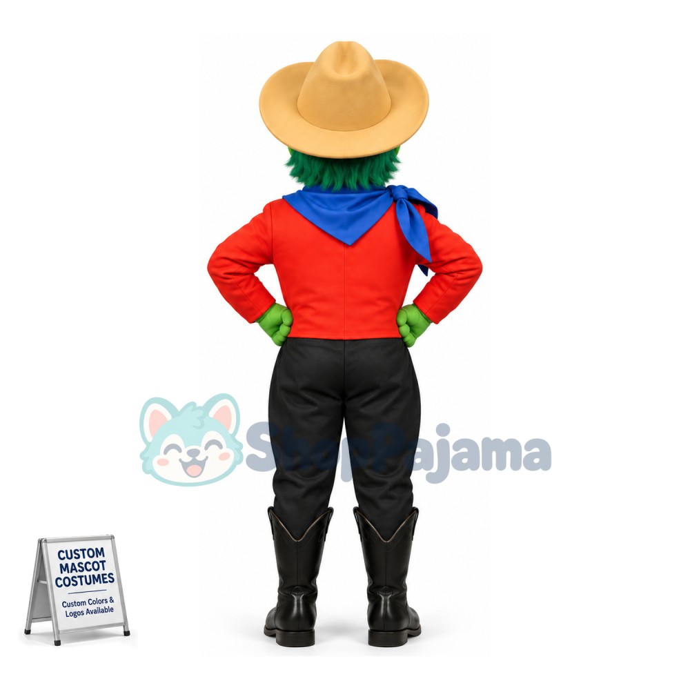 Distinct Green Scarecrow Mascot Costume