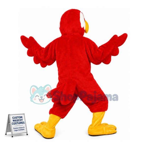 Delightful Red Roadrunner Mascot Costume